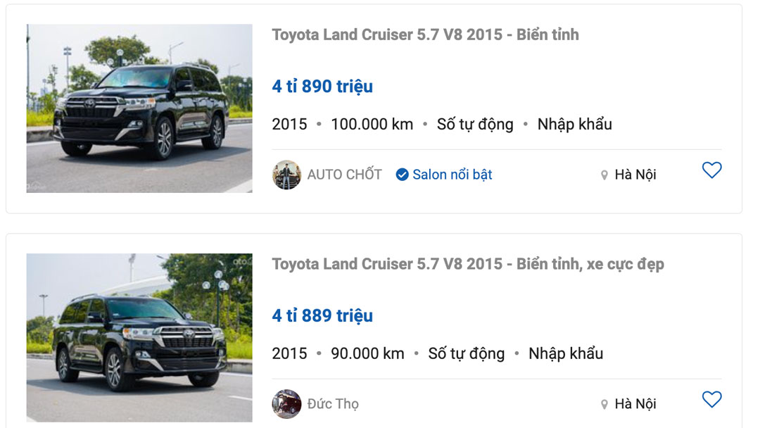 Giá Toyota Land Cruiser 2015